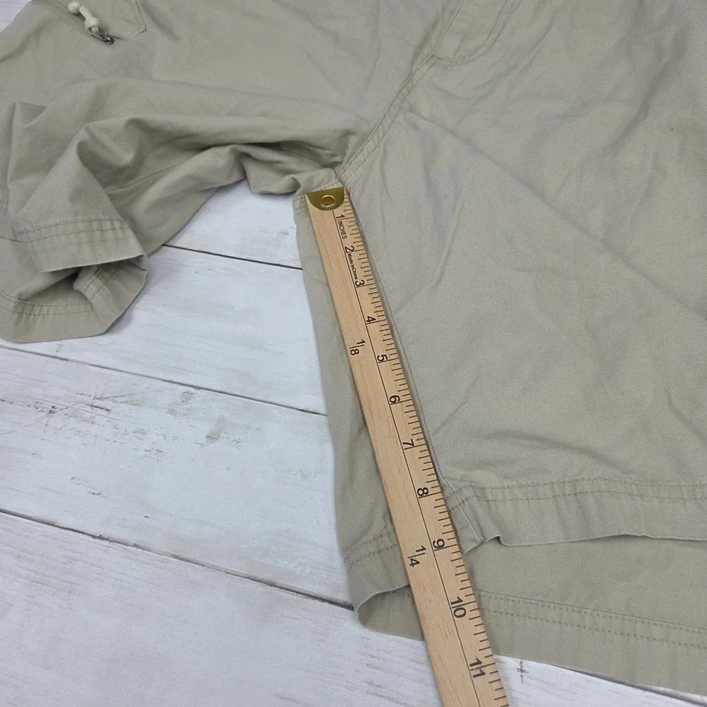 Alpine Design 945S9M11 Cargo Shorts Men XL Tan Cotton Elastic Waist Utility